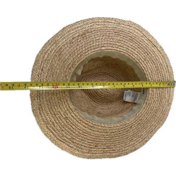 & Other Stories straw fedora hat in natural M/56 - Picture 6 of 9